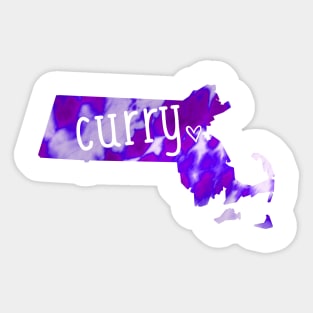 Tie Dye Curry College Sticker